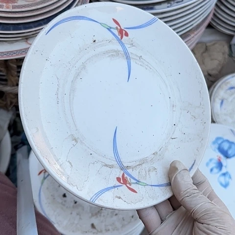 瓷片国营厂库存微瑕18.5厘米