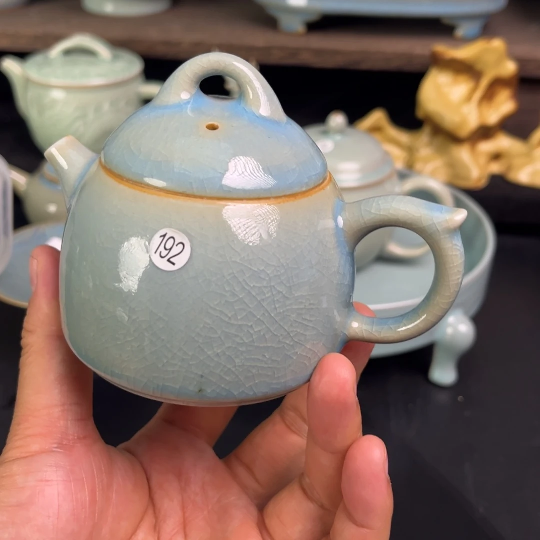 【闪购商品】微瑕秦权汝瓷天蓝