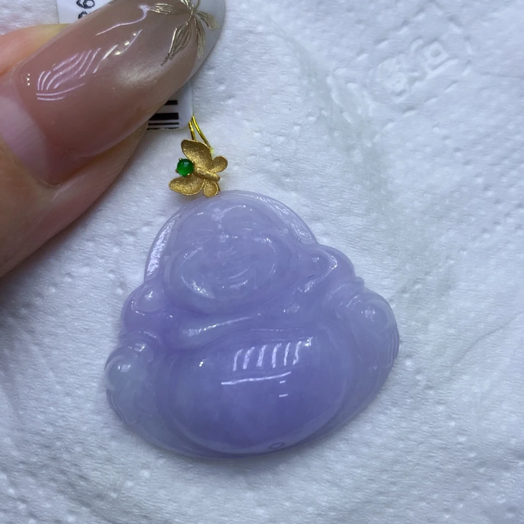 颈饰18K金镶嵌翡翠翡翠
