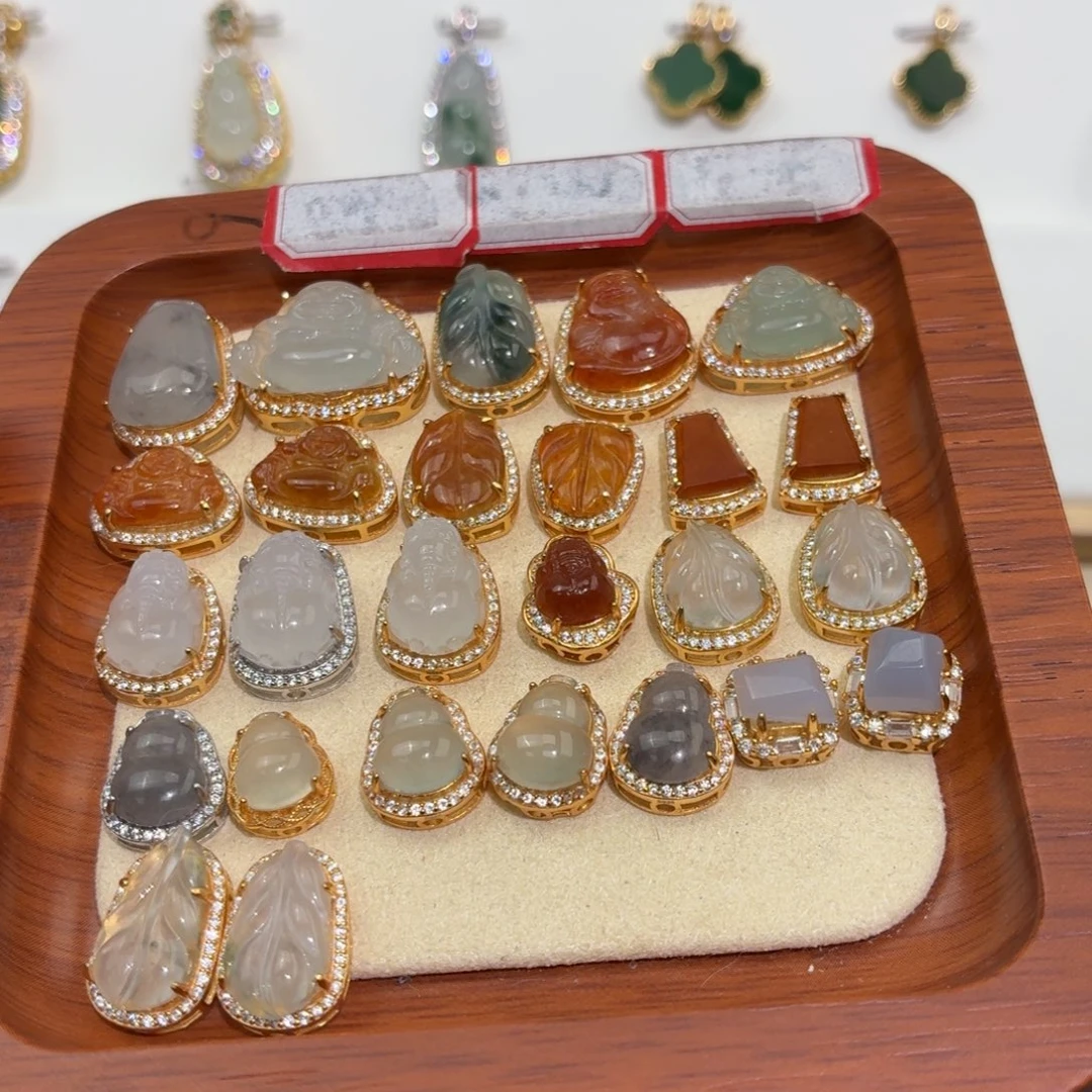 翡翠银S925镶嵌颈饰380一个可挑