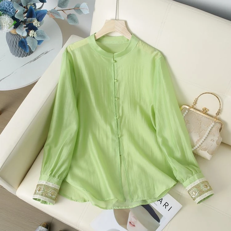 国风女装夏季新款防晒衣高品质轻薄柔软透气高贵优雅衬衫时尚女装