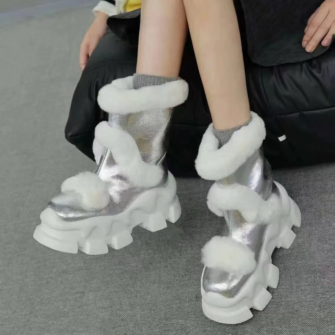 现货D12｜真皮毛羊设计师款雪地靴女｜标准尺码｜866-9