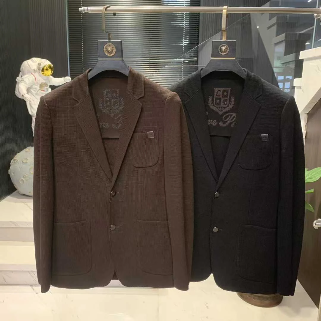 58005   新款男士高奢简约时尚休闲针织西服