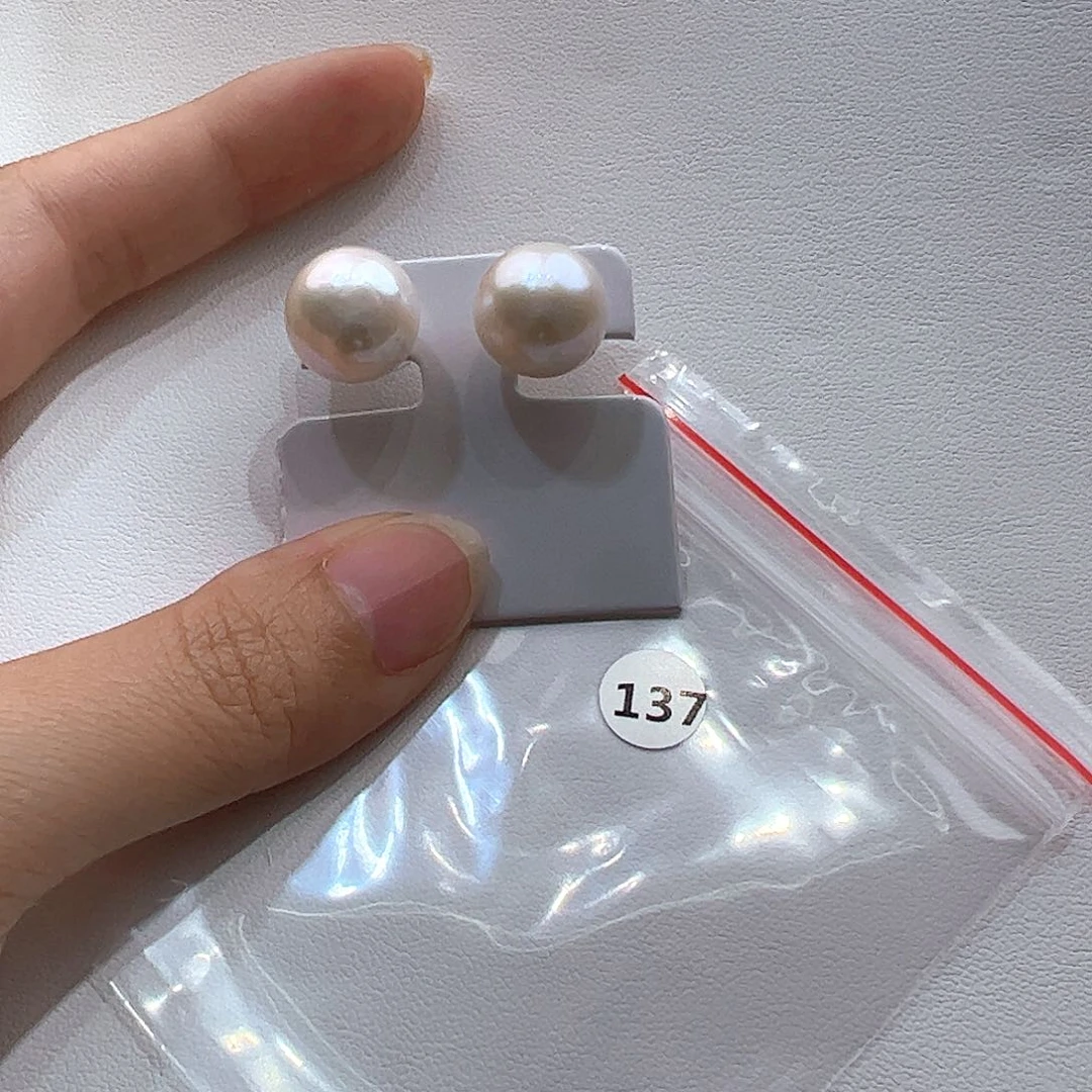 银S925镶嵌淡水珍珠耳饰