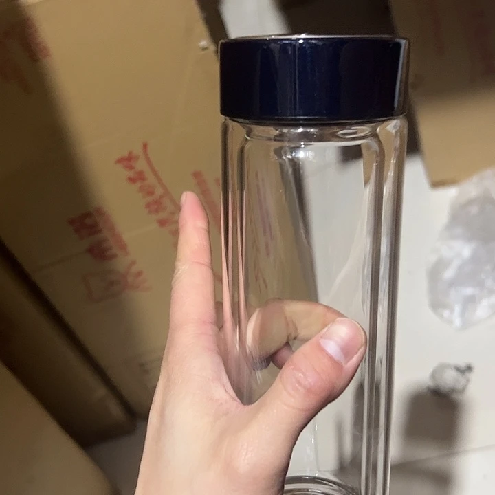 7107-66+320ml双层  蓝玻璃杯