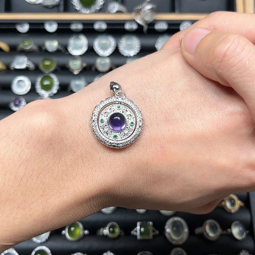 【闪购商品】紫晶颈饰银S925镶嵌七*