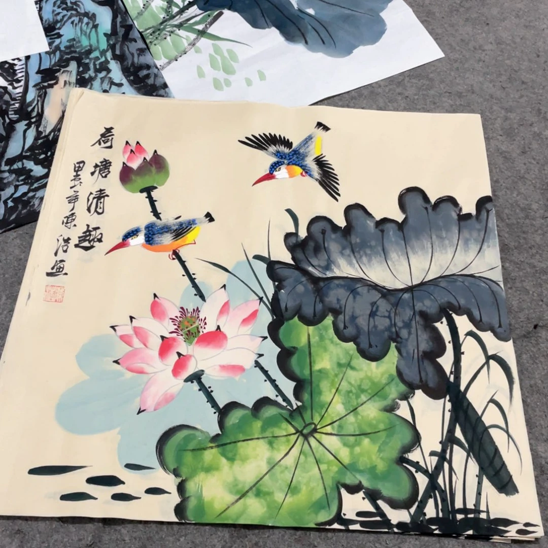 国画国画作品画心一张