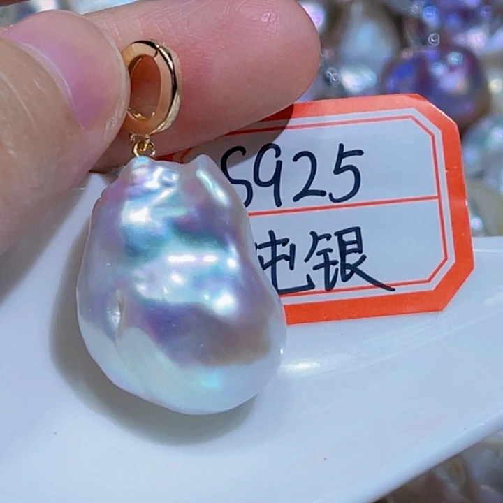 淡水珍珠银S925镶嵌颈饰