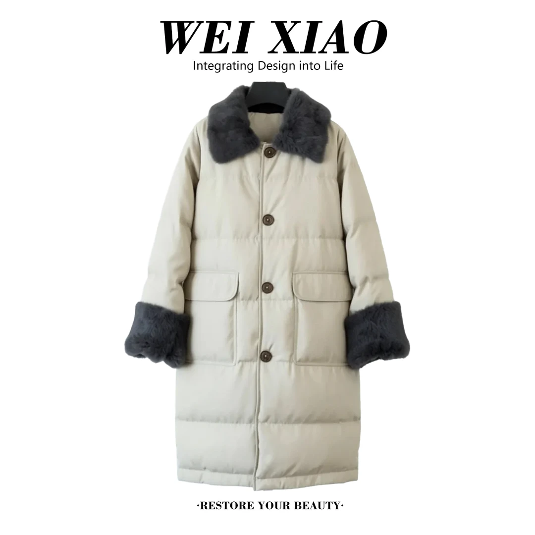 2025冬季新款设计感撞色棉服女韩系简约气质通勤百搭保暖棉衣外套