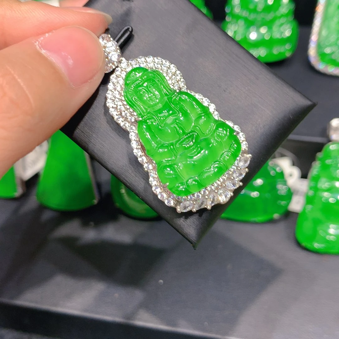 颈饰银S925镶嵌翡翠000885