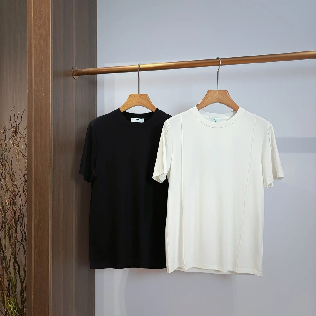 【24T090-TT】清❗️高奢男装2025夏款莫代尔舒适男士经典短袖圆领T恤