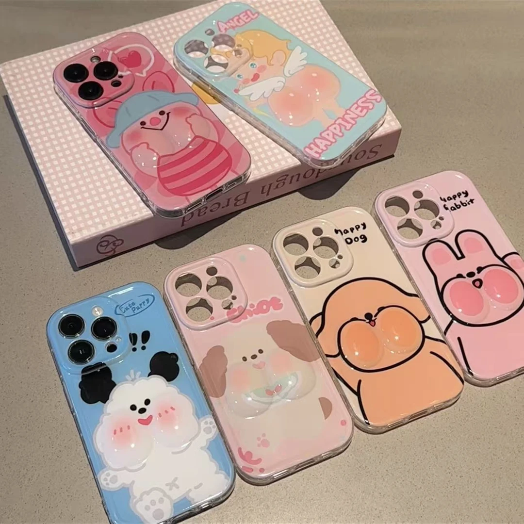SMBLCE趣味卡通捏捏壳适用苹果16/15promax手机壳iPhone14/13/12