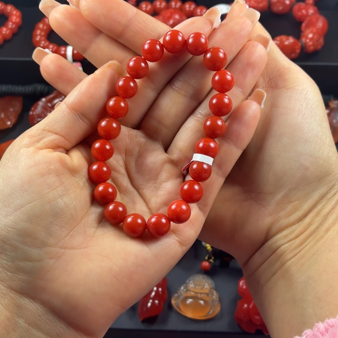 兰***玥南红玛瑙未镶嵌手串