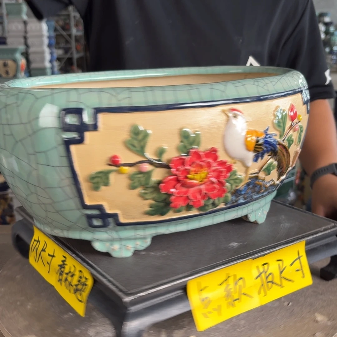 。一风堂石湾花盆 内33*21*14
