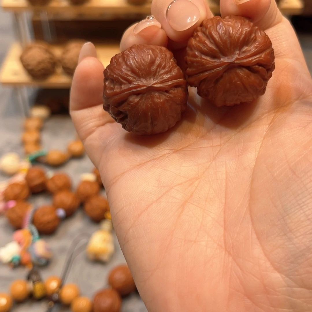 文玩核桃把件南瓜小磨盘