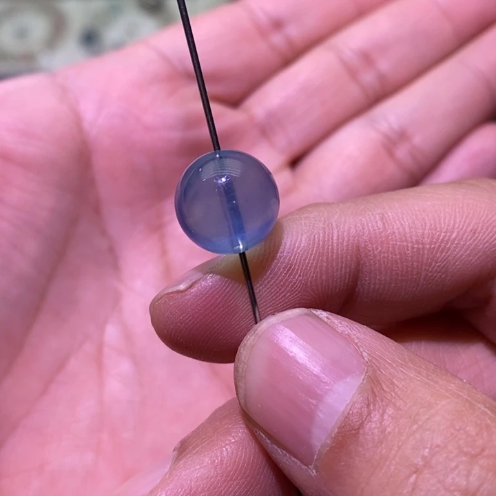 水晶手串未镶嵌海蓝宝