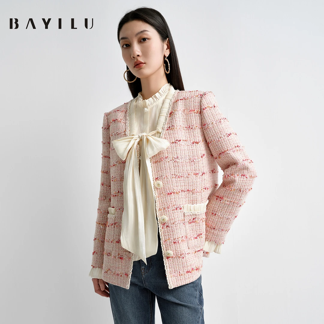 bayilu芭依璐法式气质宽松短外套91W5011