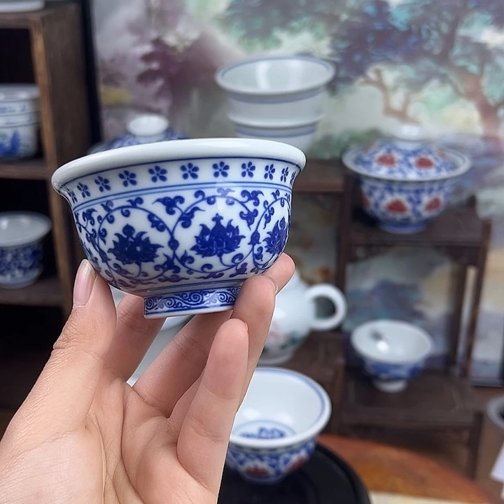 其他瓷缠枝莲小压手