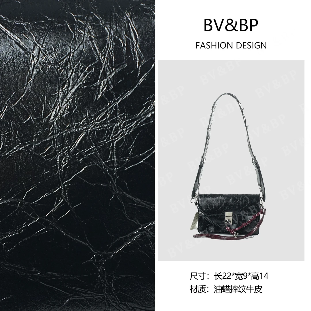 BV&BP· 原创设计 真皮高定手提单肩包手提包BNT-120黑色