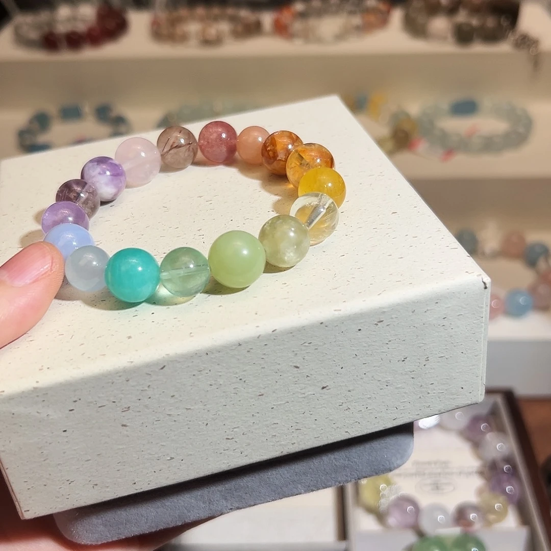 合金手链烟晶彩红