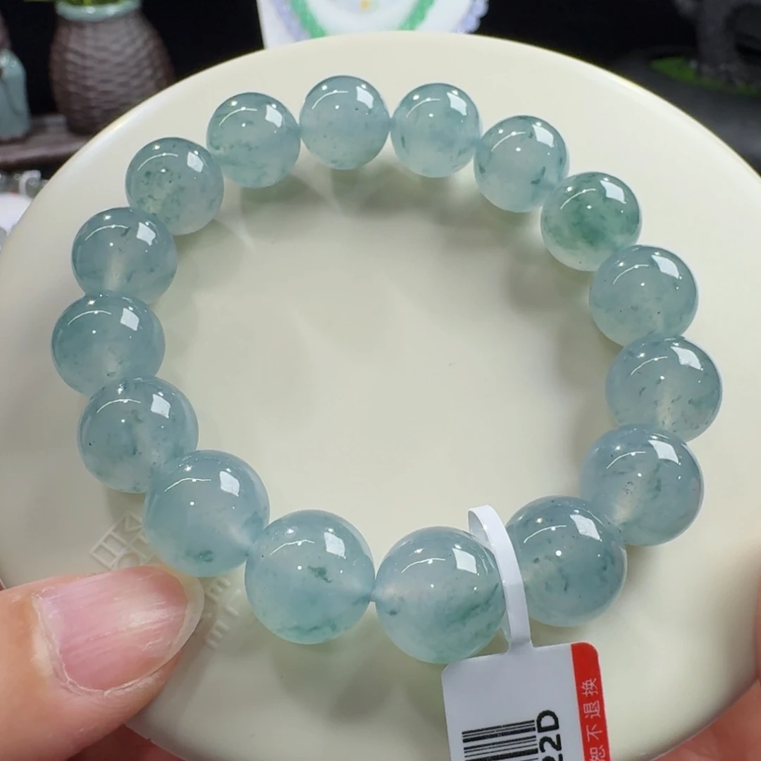未镶嵌手链翡翠超纯果冻飘花单圈12.5mm