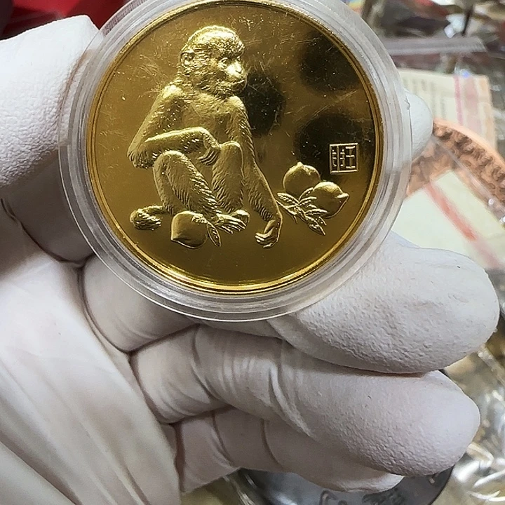 其他普通金属造币公司生肖猴纪念章一个