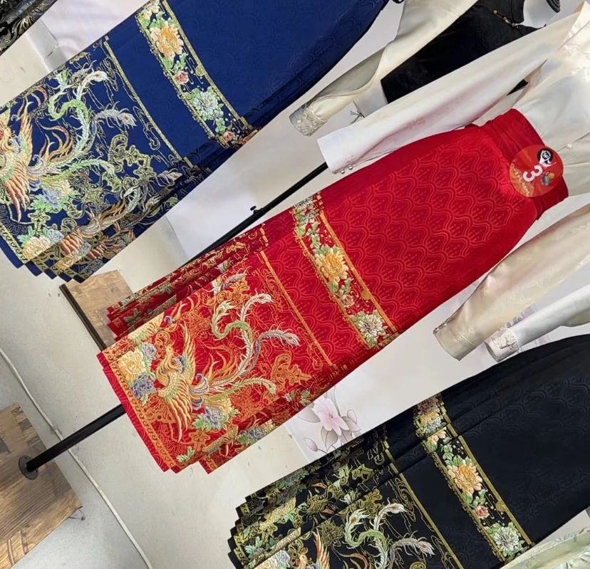 睦琪正版-鳳銘】-点翠 织锦缎面 妆花马面裙 四季款 妆花重工日常