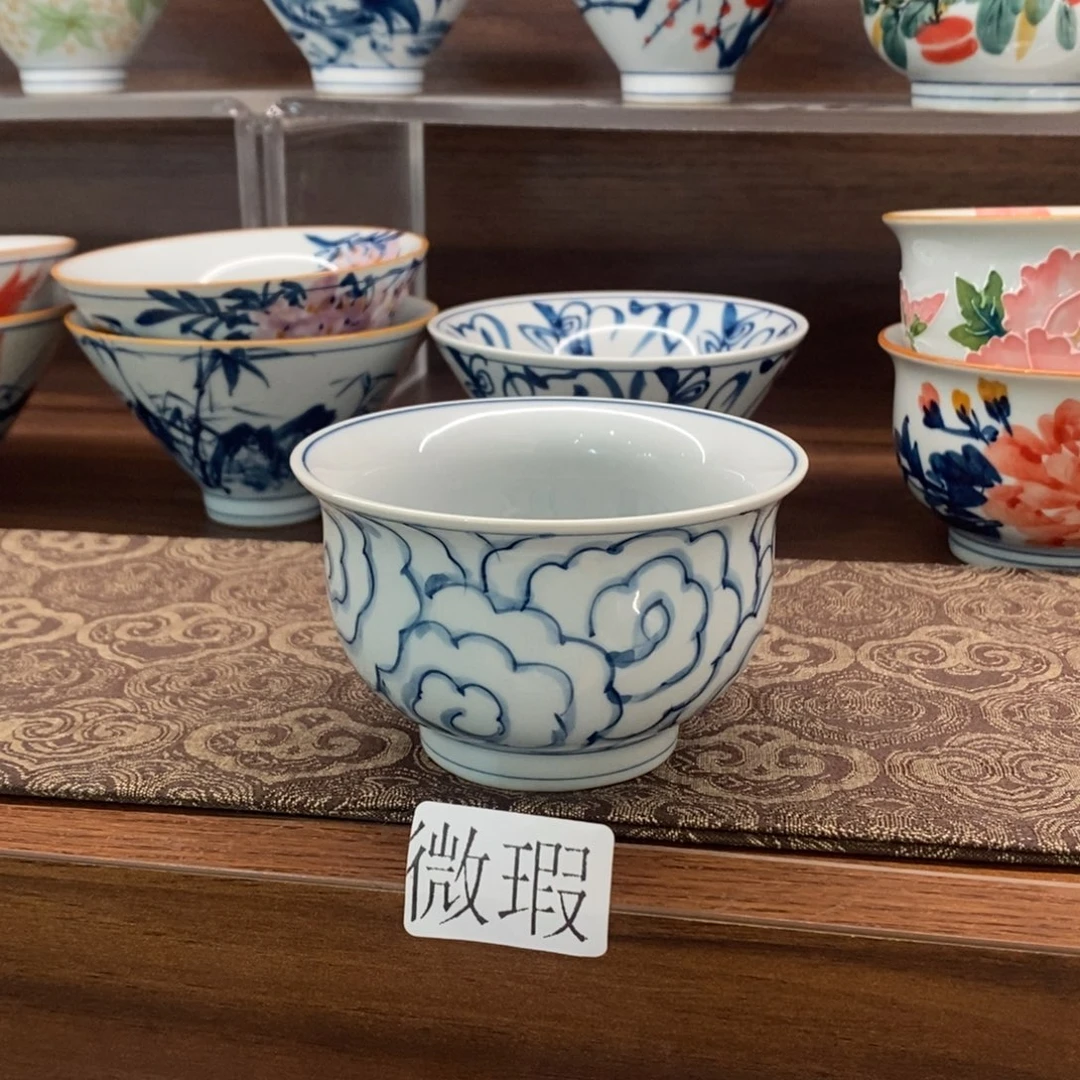 釉下彩老陶泥手工绘制