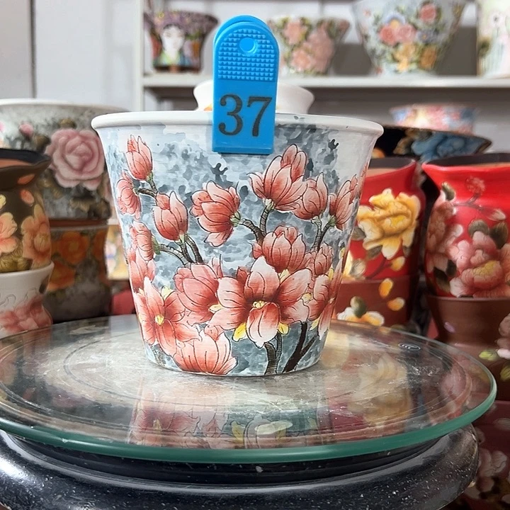 景德镇手绘花盆幸运花盆