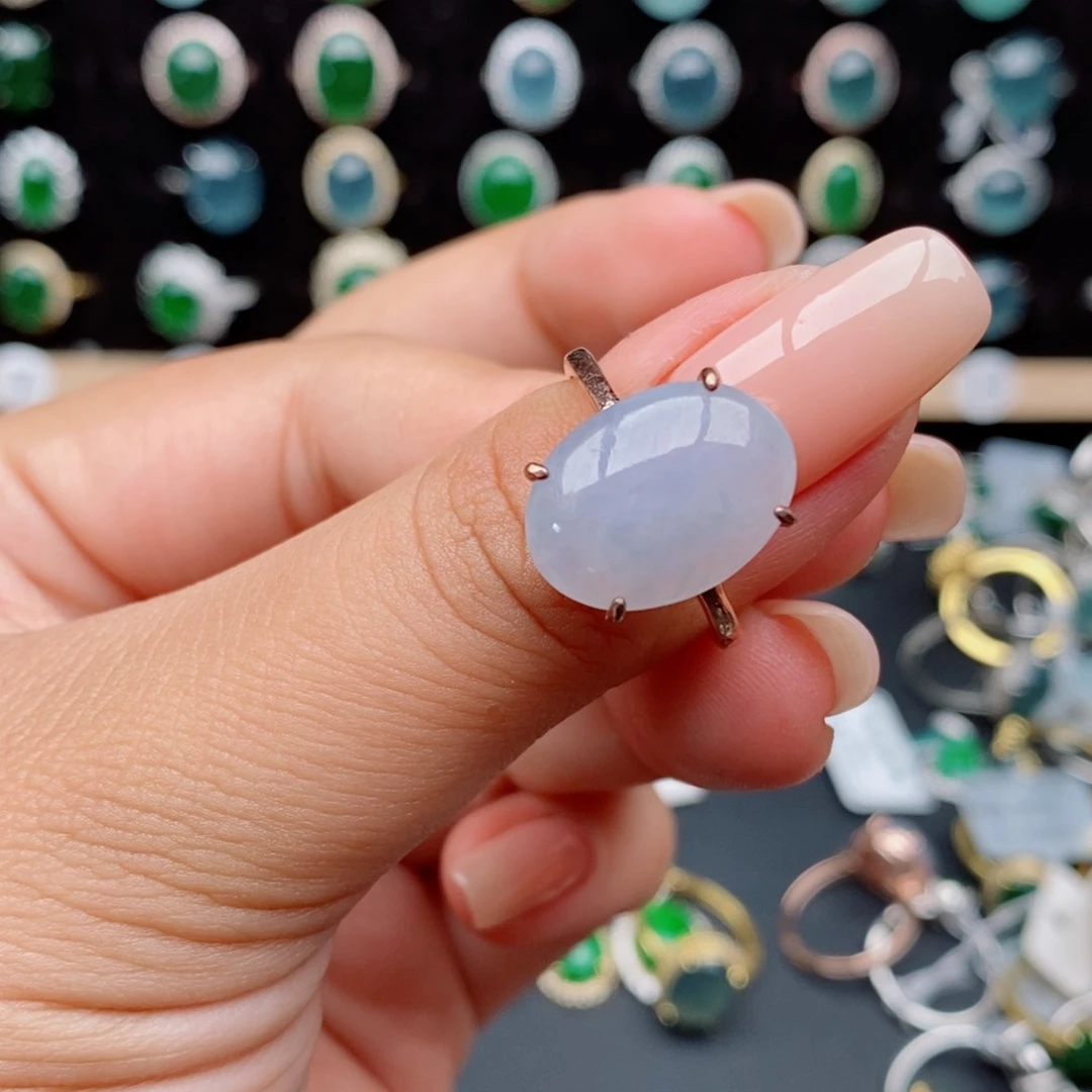 银S925镶嵌戒指翡翠