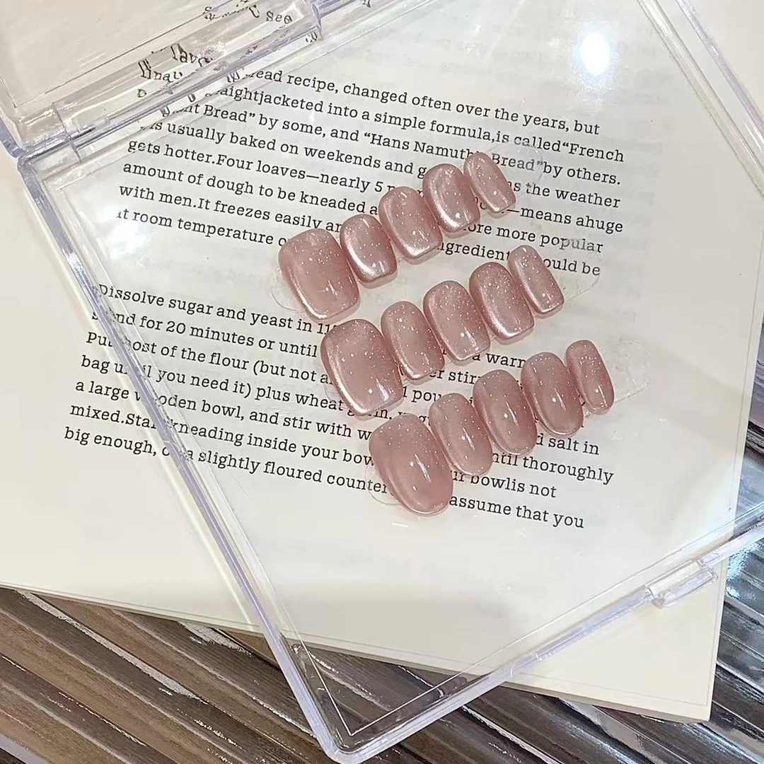 「小乔」有春超闪又水润碎钻猫眼美甲纯手工穿戴甲