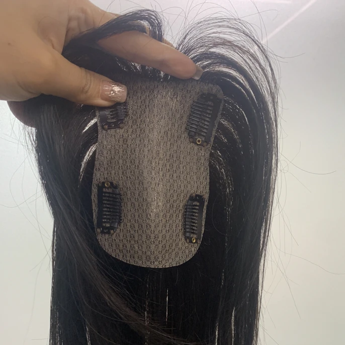 A.专柜款9*12大网底仿真头皮，遮盖白发补发量全真人发