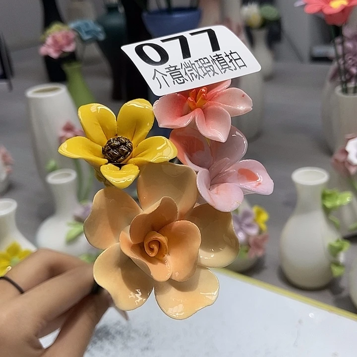 陶瓷纯手工捏花设计