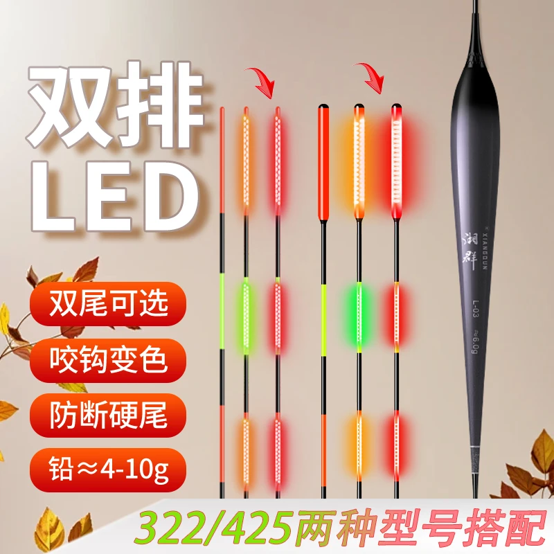 LED矶钓路滑夜光漂日夜两用加粗醒目大间隔远投大物电子漂高灵敏