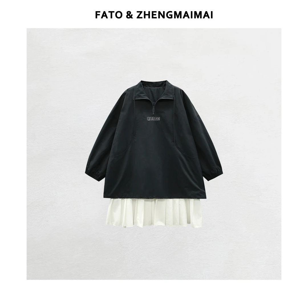 【郑买买】运动甜心 新款知性风高级小众独特设计感上衣 YZ50628W2