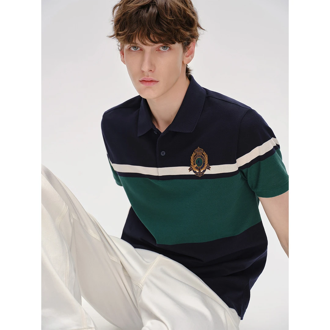 [纯棉抑菌]navigare意大利小帆船短袖POLO衫男款休闲T恤翻领上衣