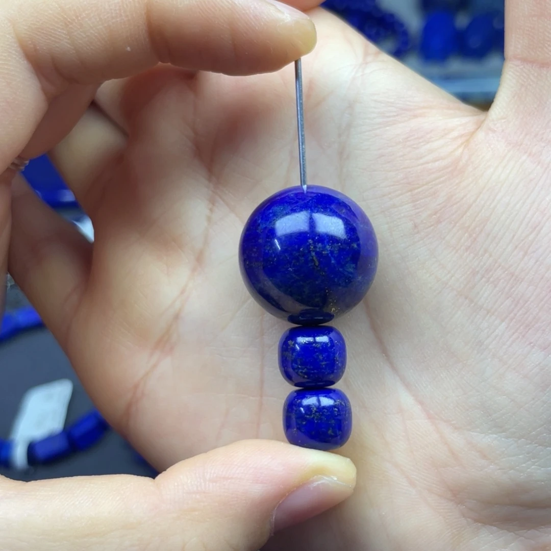 三***火青金石未镶嵌单珠20+老型10+带白纹