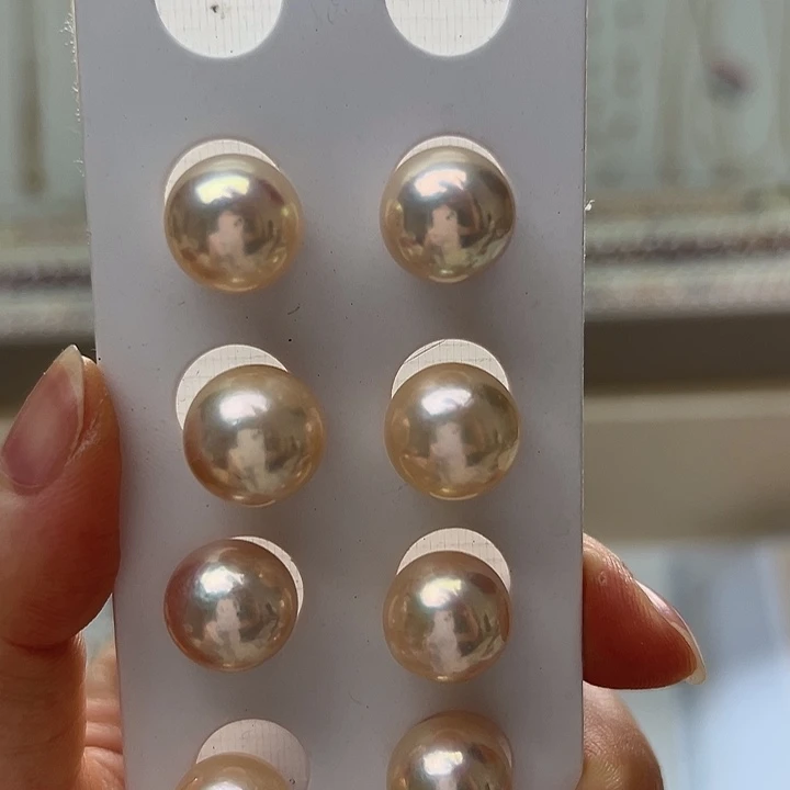 银S925镶嵌淡水珍珠耳饰