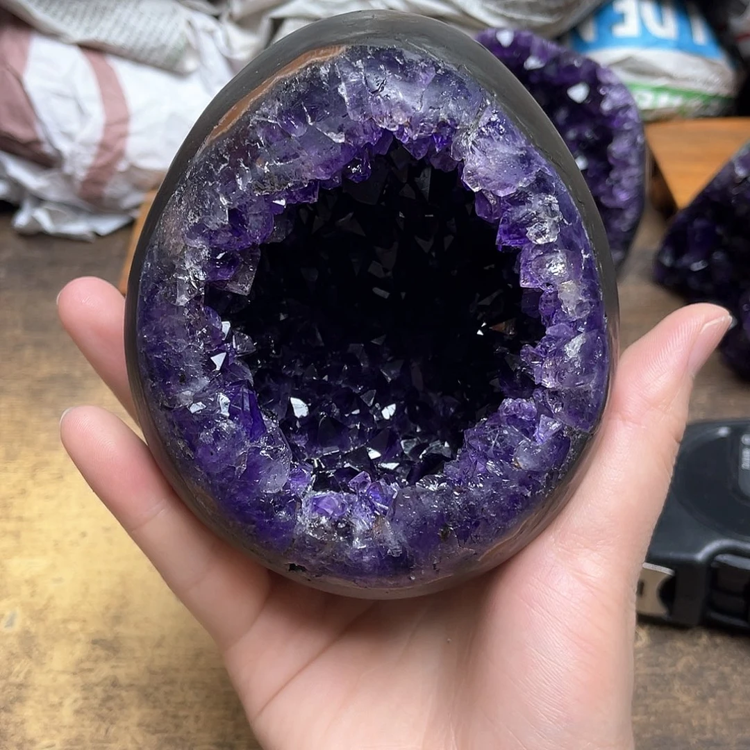 未镶嵌紫晶大型摆件（非配饰）糖**鲤