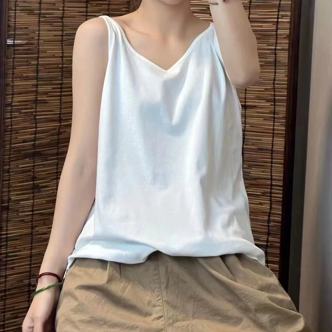 宽松夏季背心女士吊带内搭休闲上衣17114