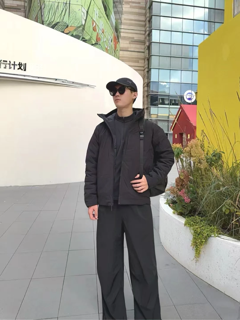 HC冬季爆款男知情但片外拒风防寒保暖鹅统时尚连帽羽线服-4