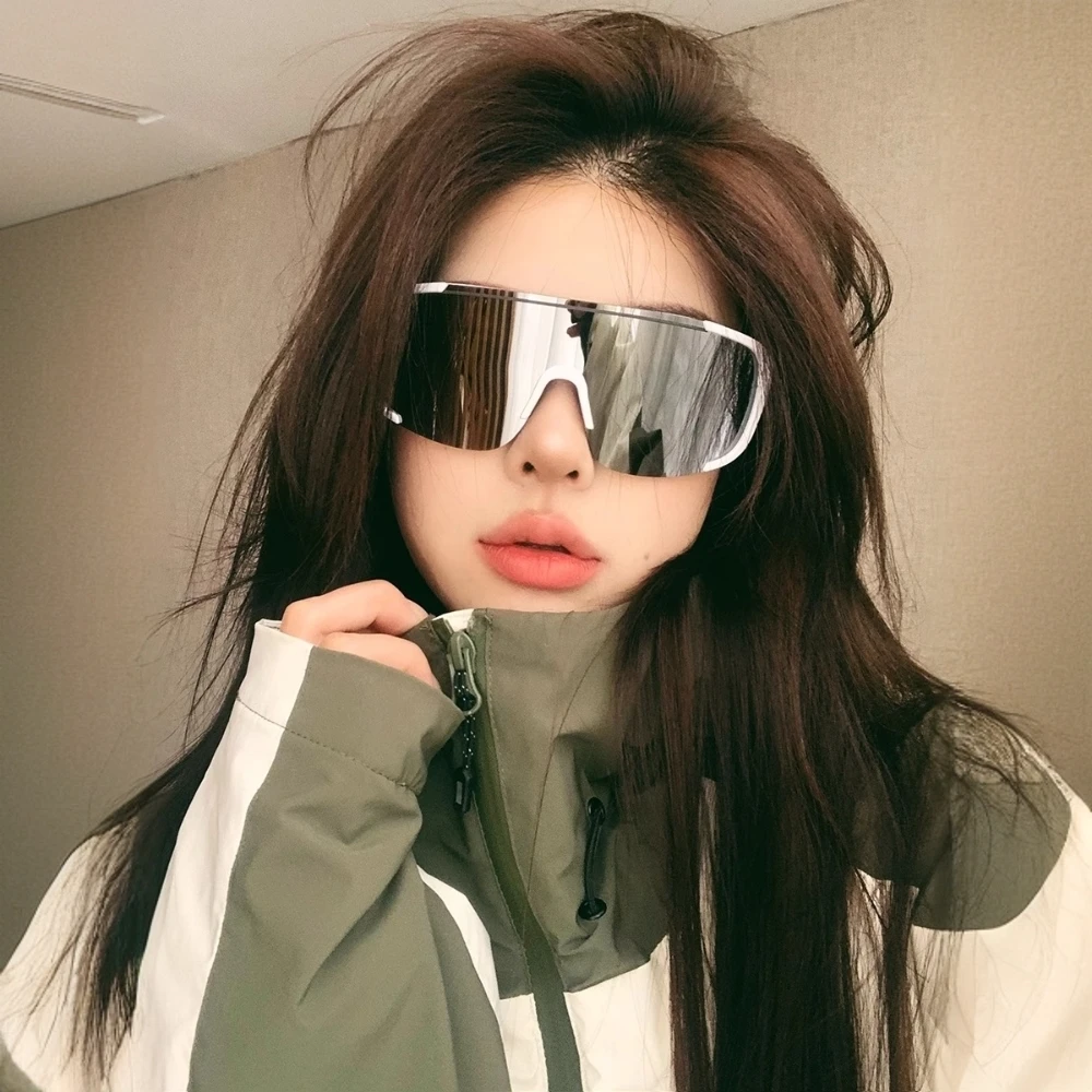 复古黑色户外骑行防风运动墨镜男女登山滑雪护目太阳镜圆脸水银