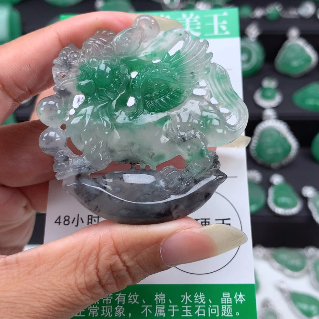 未镶嵌吊坠石英质玉（非洲翠）