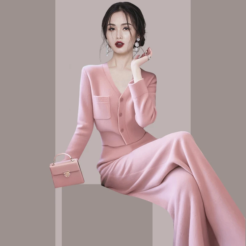 小香风气质高级御姐两件套女装春季新款小众上衣长裤正式场合套装