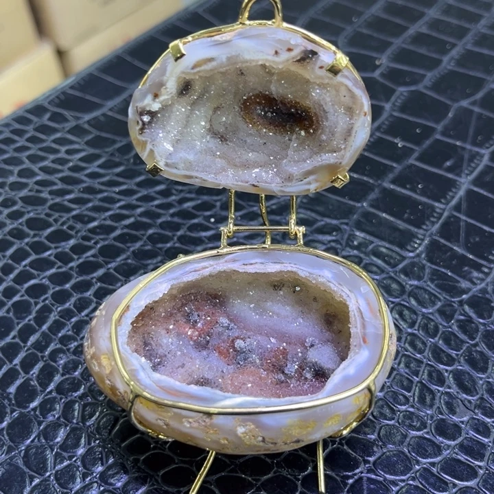 水晶珠宝半成品未镶嵌蚕丝盆一套