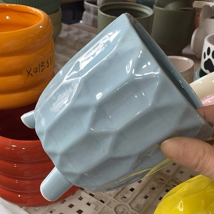 陶盆有孔 瑕疵针孔漏釉介意勿拍外高 13外口12