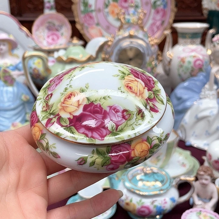 杯碟陶瓷摆件陶瓷微瑕