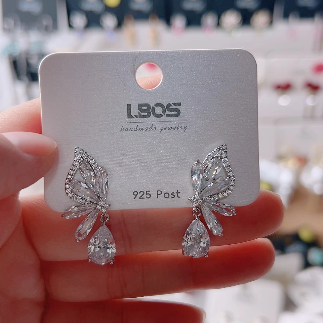 锆石纯铜合金耳环