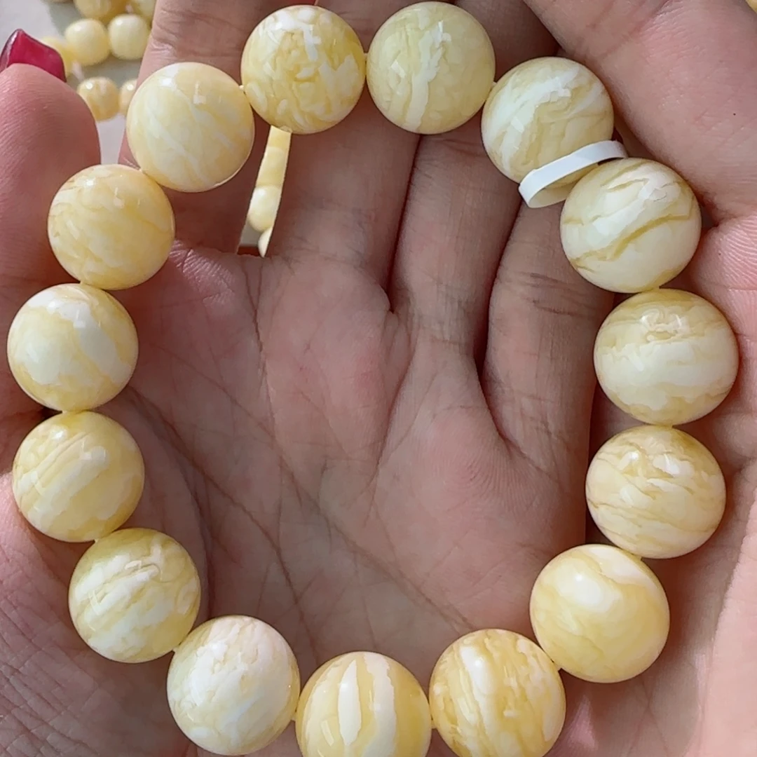 琥珀未镶嵌手链蜜蜡手串