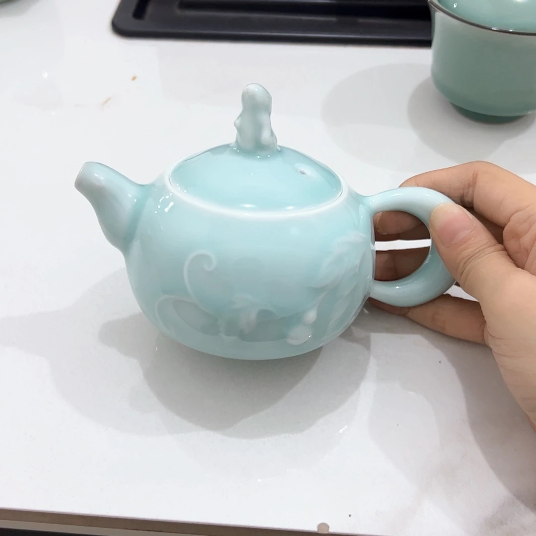 龙泉云间青瓷小米茶器